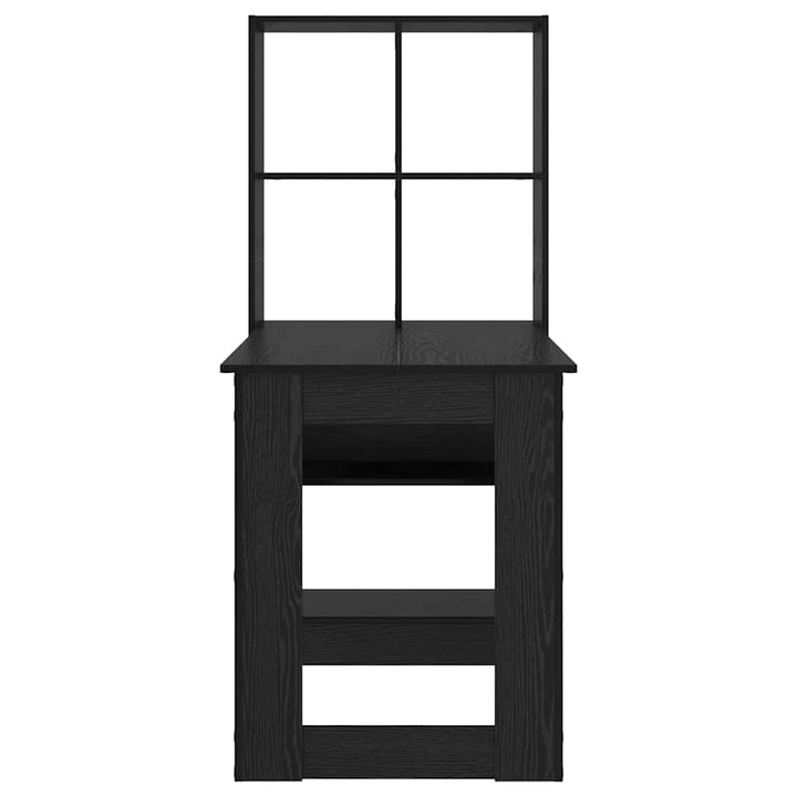 Bord med hylde Sort eg 122 x 67 x 145 cm Konstrueret træ