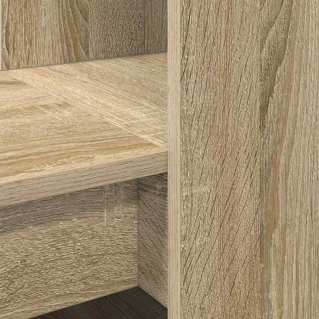 Bord med hylde Sonoma-eg 122 x 67 x 145 cm Konstrueret træ