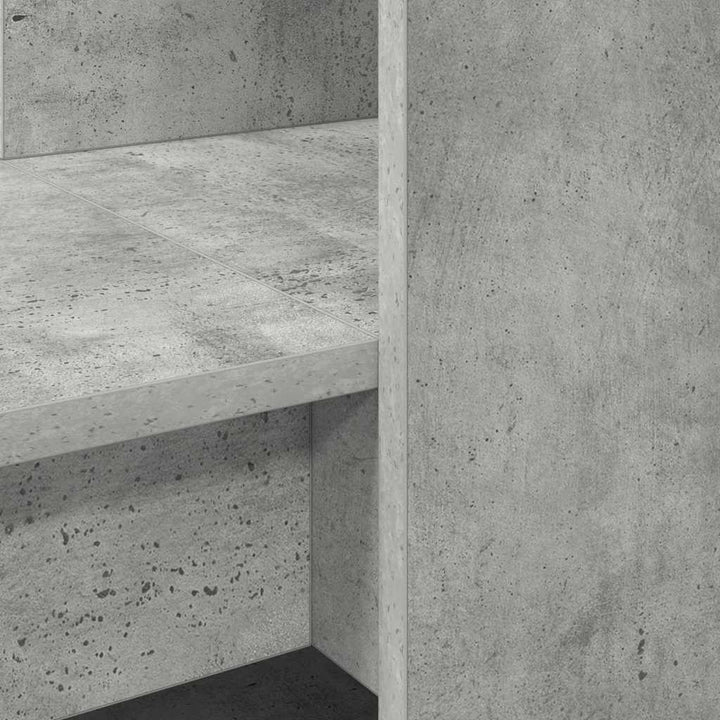 Bord med hylde Beton Grå 122 x 67 x 145 cm Konstrueret træ