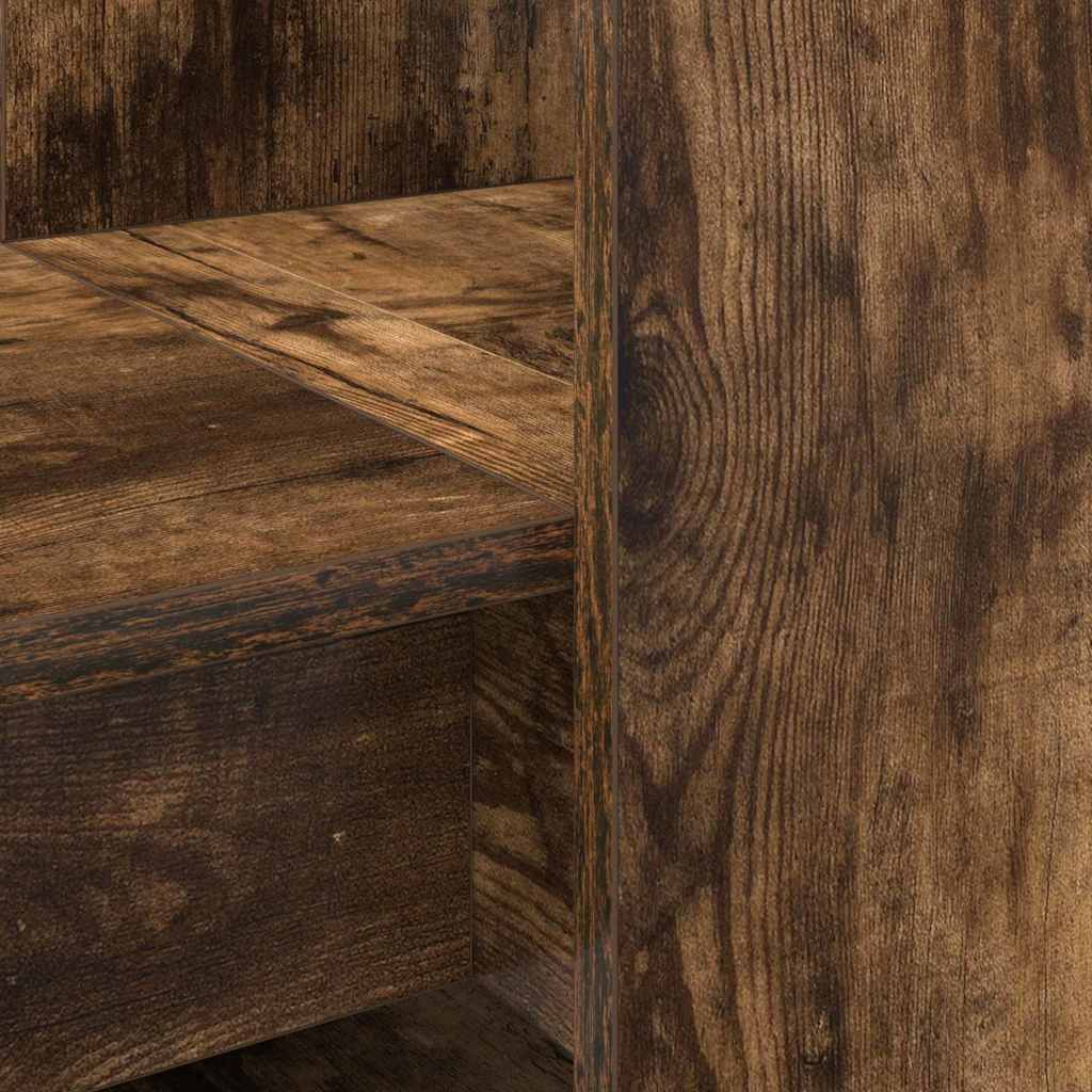 Bord med hylde Røget eg 122 x 67 x 145 cm Konstrueret træ
