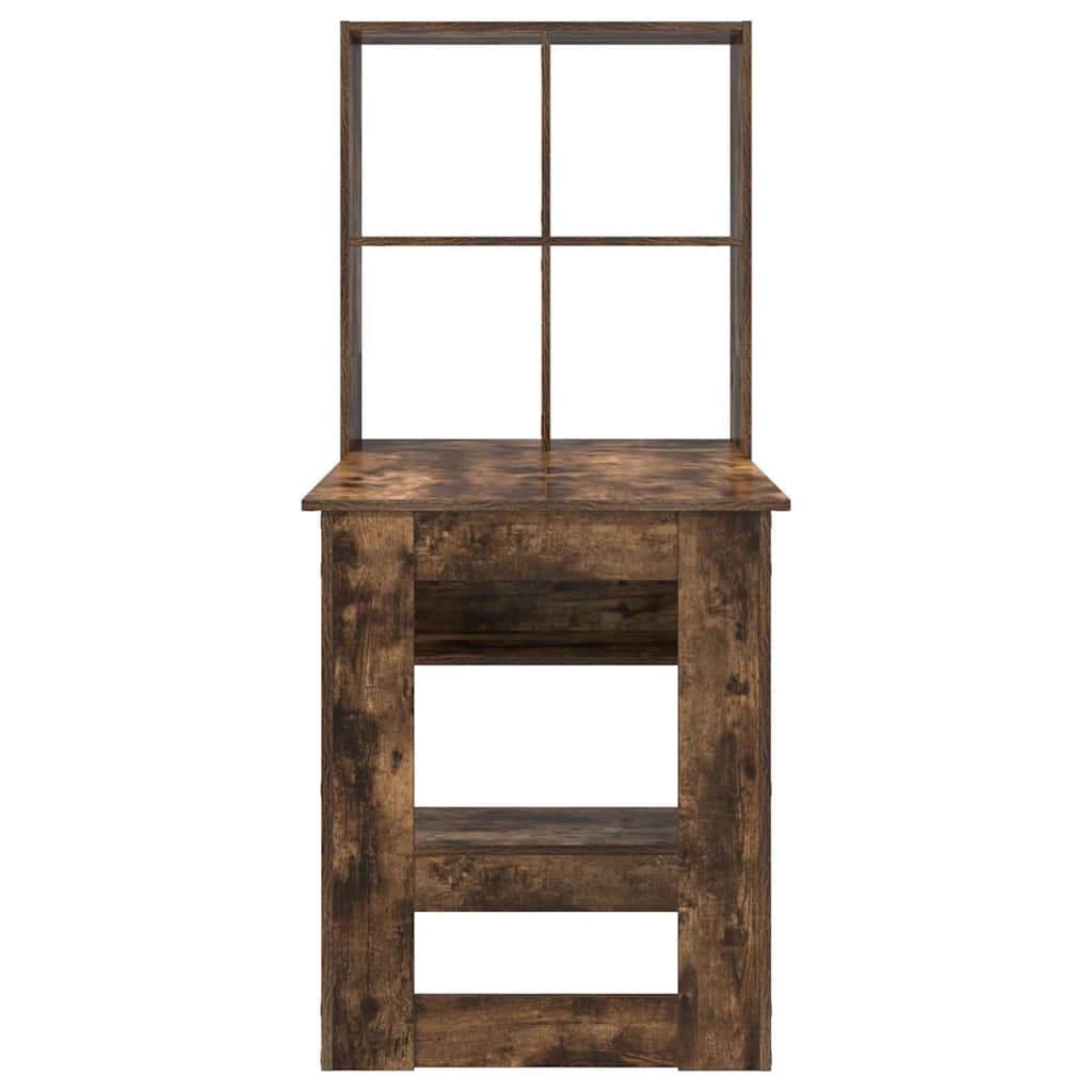 Bord med hylde Røget eg 122 x 67 x 145 cm Konstrueret træ