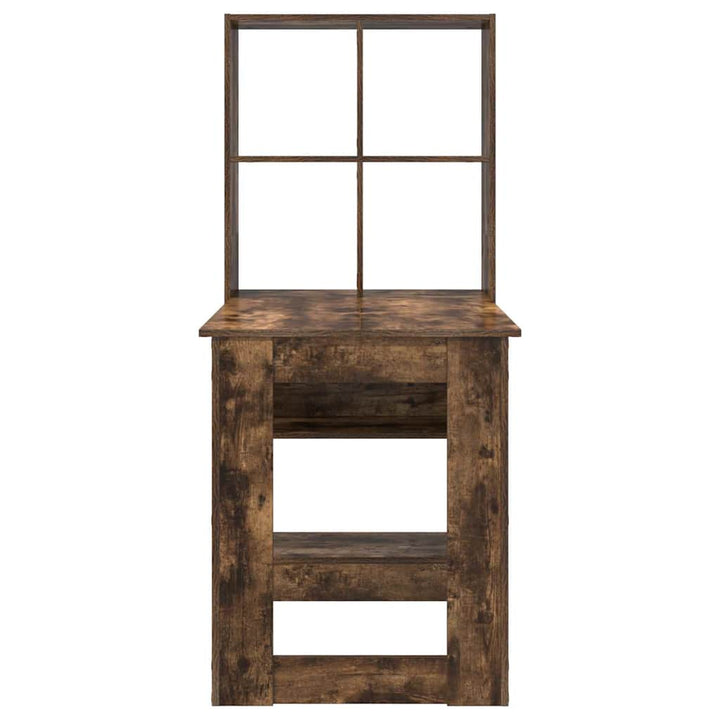 Bord med hylde Røget eg 122 x 67 x 145 cm Konstrueret træ
