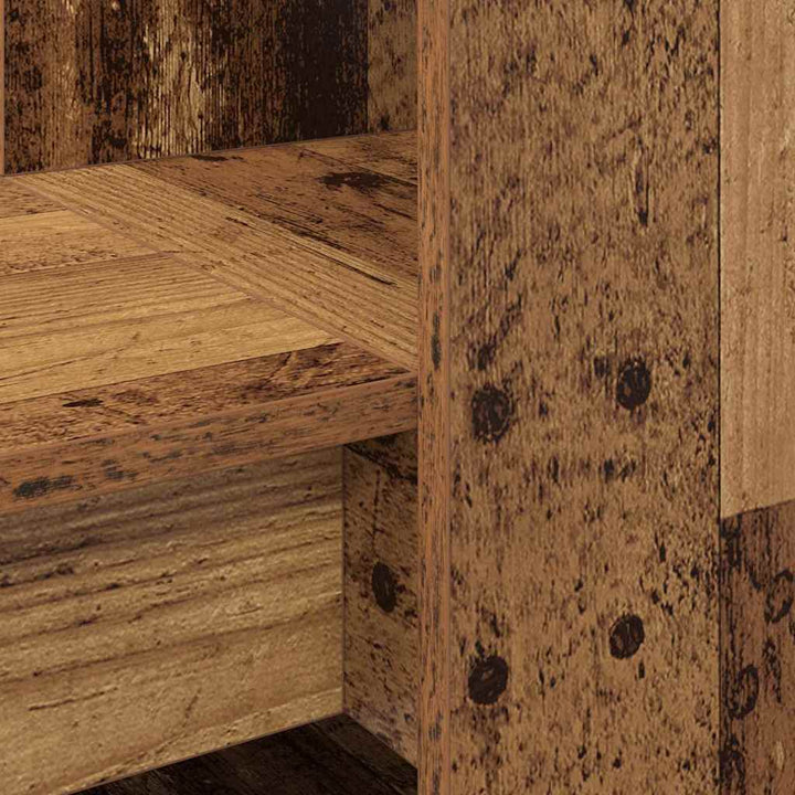 Bord med hylde Gammelt træ 122 x 67 x 145 cm Konstrueret træ