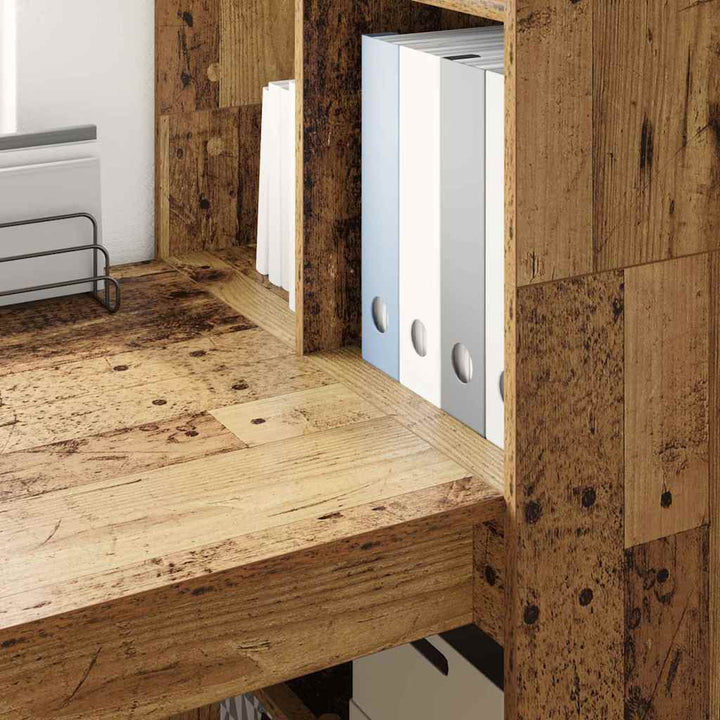 Bord med hylde Gammelt træ 122 x 67 x 145 cm Konstrueret træ