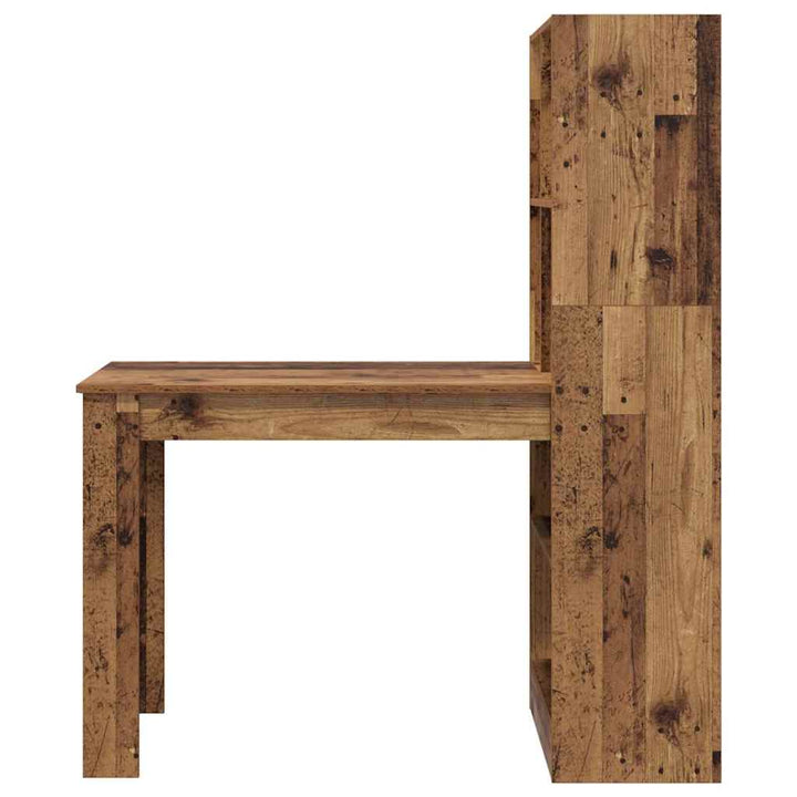 Bord med hylde Gammelt træ 122 x 67 x 145 cm Konstrueret træ