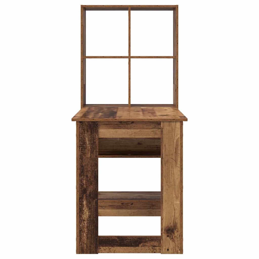 Bord med hylde Gammelt træ 122 x 67 x 145 cm Konstrueret træ