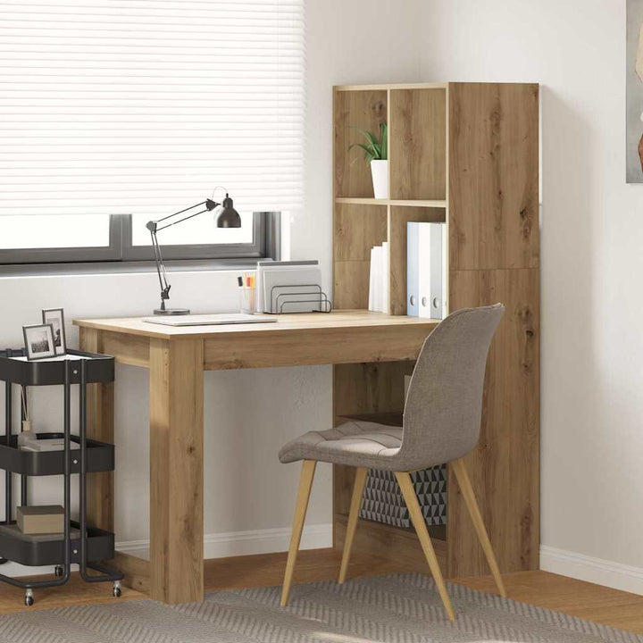 Bord med hylde artisan eg 122 x 67 x 145 cm Konstrueret træ