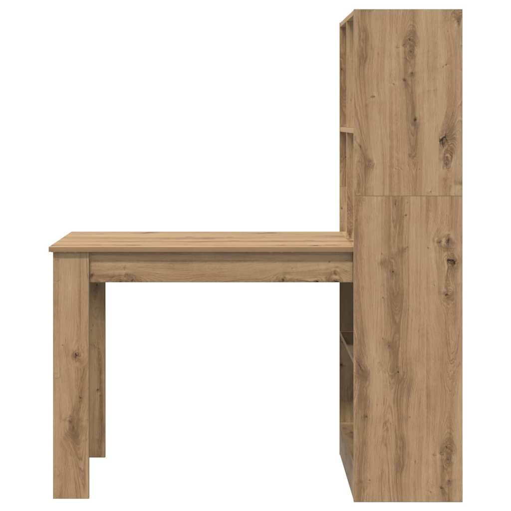 Bord med hylde artisan eg 122 x 67 x 145 cm Konstrueret træ
