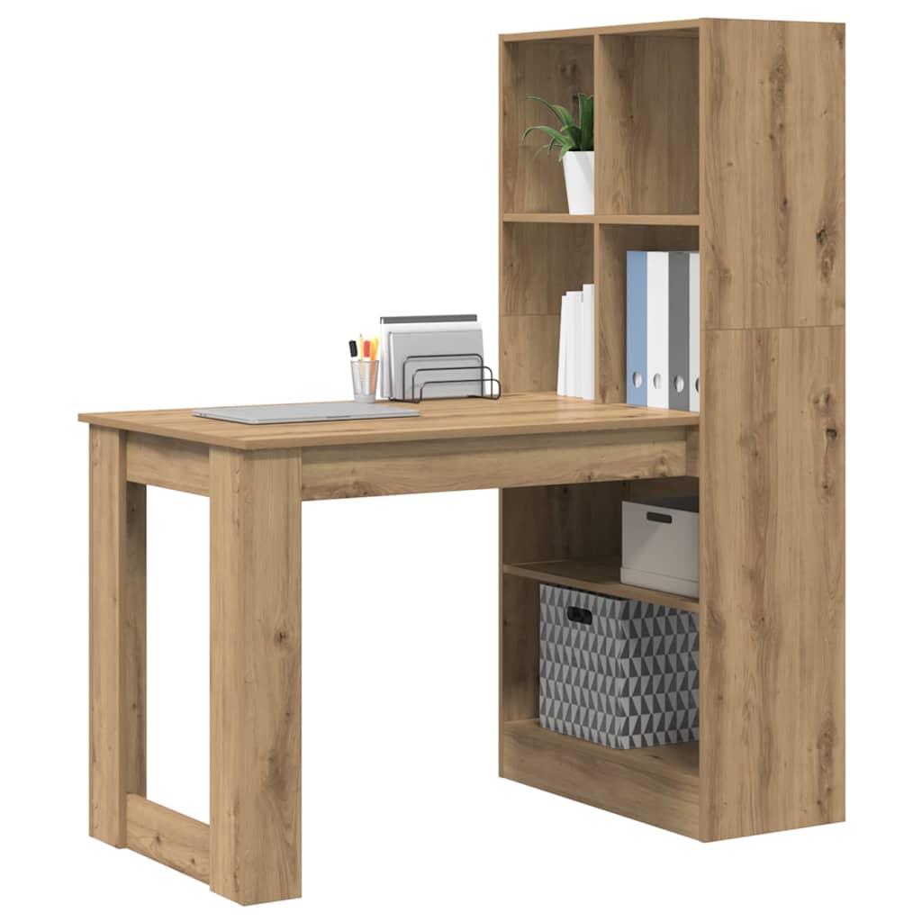 Bord med hylde artisan eg 122 x 67 x 145 cm Konstrueret træ