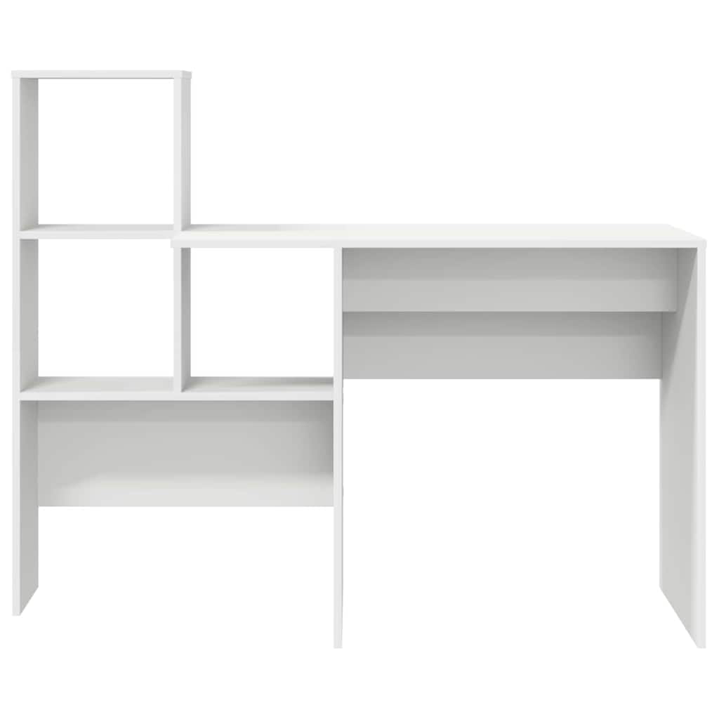 Bord med skuffe Hvid 131,5 x 50 x 106,5 cm Konstrueret træ