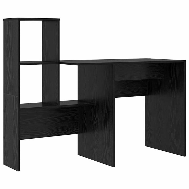 Bord med skuffe Sort eg 131,5 x 50 x 106,5 cm Konstrueret træ