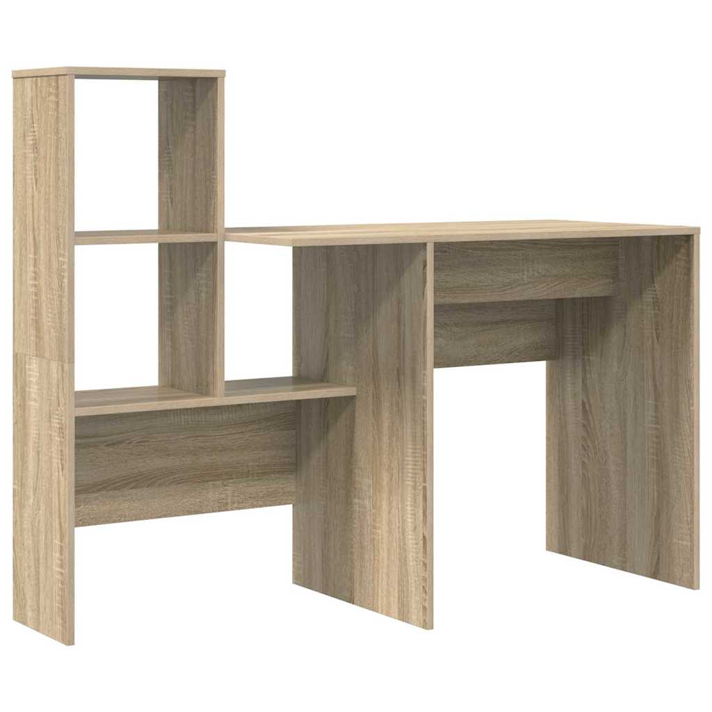 Bord med skuffe Sonoma-eg 131,5 x 50 x 106,5 cm Konstrueret træ