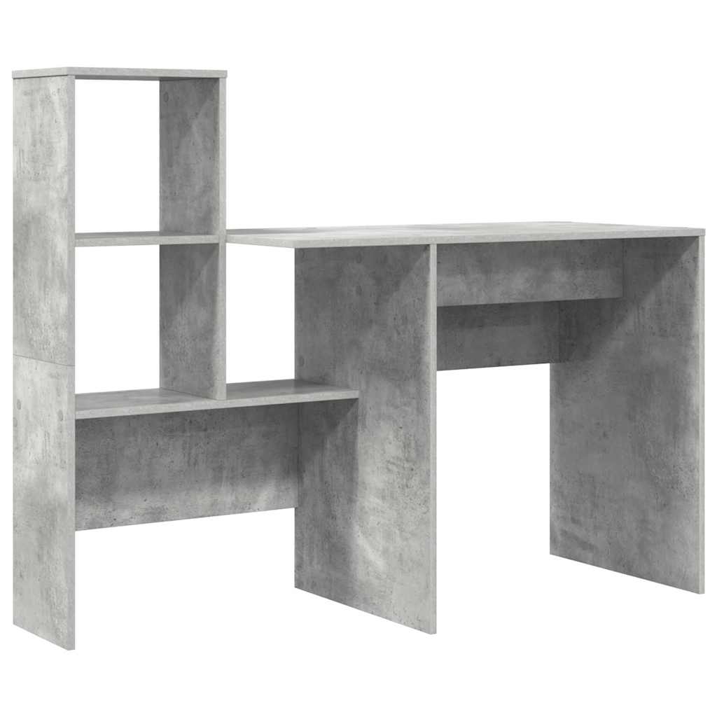 Bord med skuffe Betongrå 131,5 x 50 x 106,5 cm Konstrueret træ