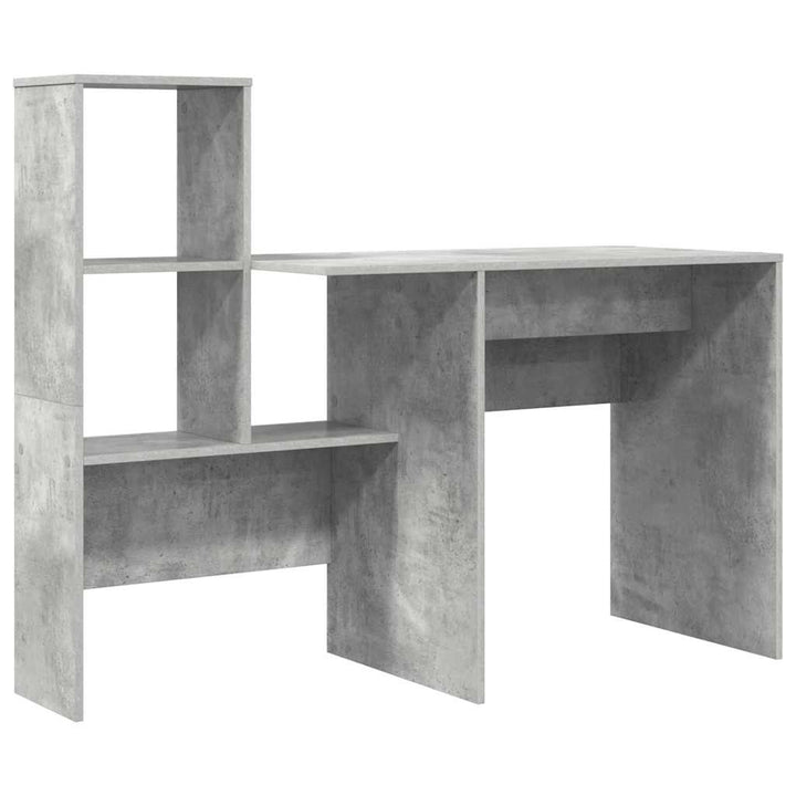 Bord med skuffe Betongrå 131,5 x 50 x 106,5 cm Konstrueret træ