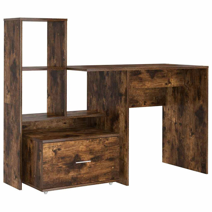 Bord med skuffe Røget eg 131,5 x 50 x 106,5 cm Konstrueret træ