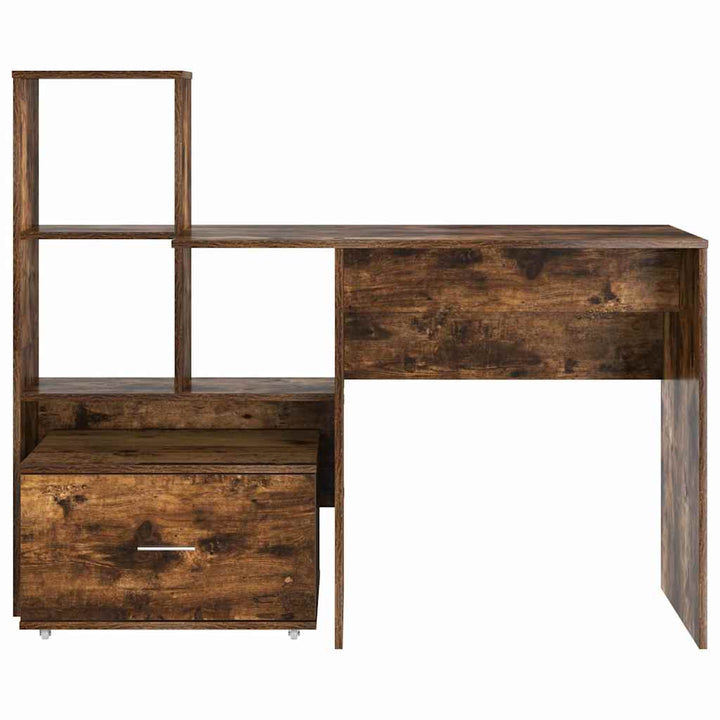 Bord med skuffe Røget eg 131,5 x 50 x 106,5 cm Konstrueret træ