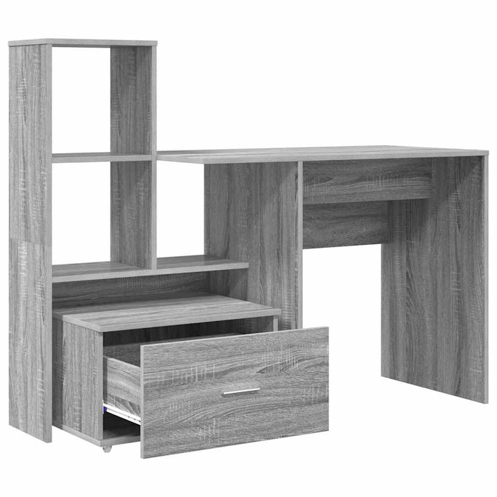 Bord Grå sonoma-eg 131,5 x 50 x 106,5 cm Konstrueret træ