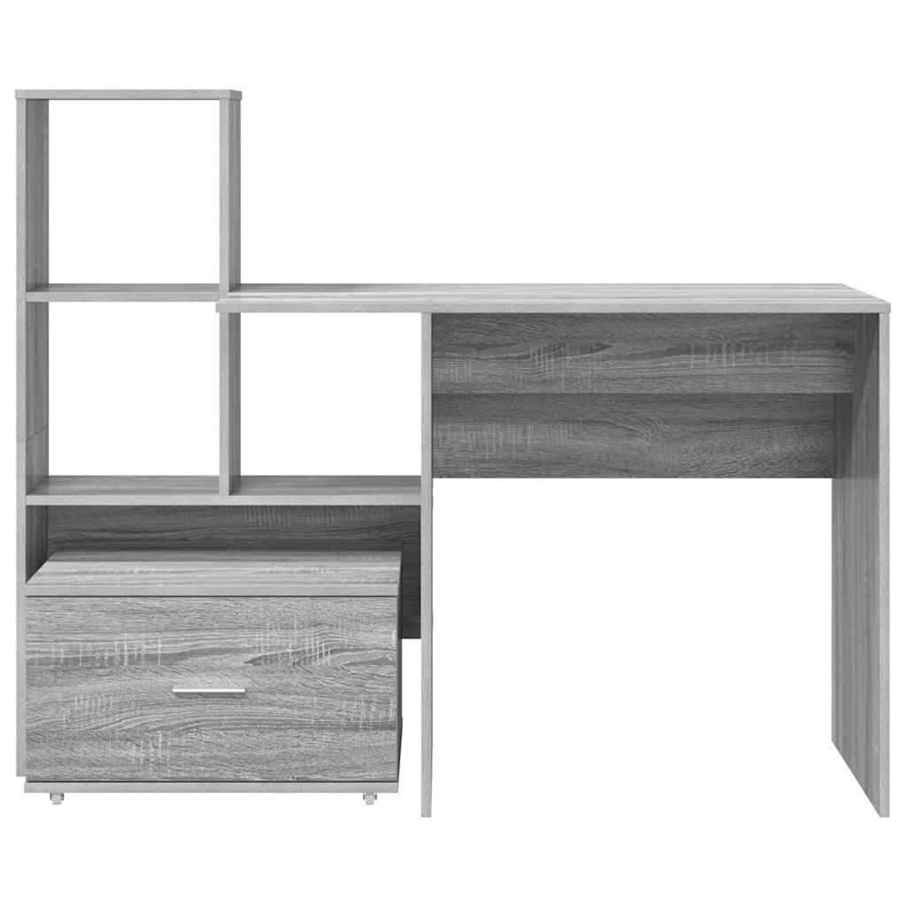 Bord Grå sonoma-eg 131,5 x 50 x 106,5 cm Konstrueret træ