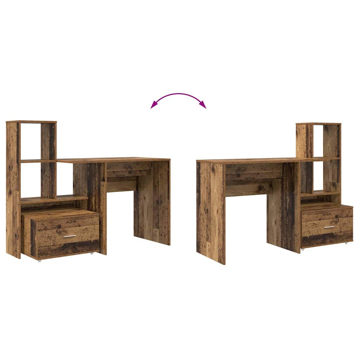 Bord Gammelt træ 131,5 x 50 x 106,5 cm Konstrueret træ