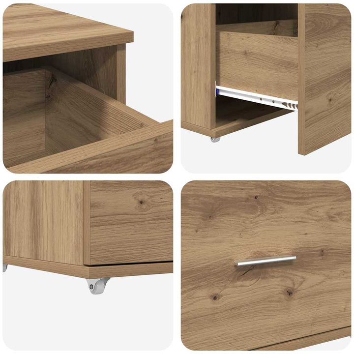 Bord med hylde artisan eg 131,5 x 50 x 106,5 cm Konstrueret træ