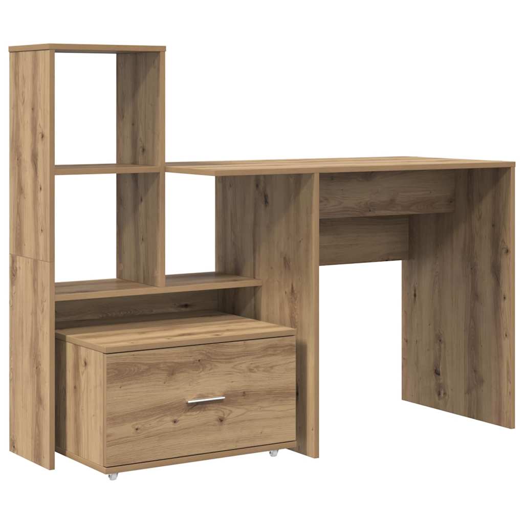 Bord med hylde artisan eg 131,5 x 50 x 106,5 cm Konstrueret træ