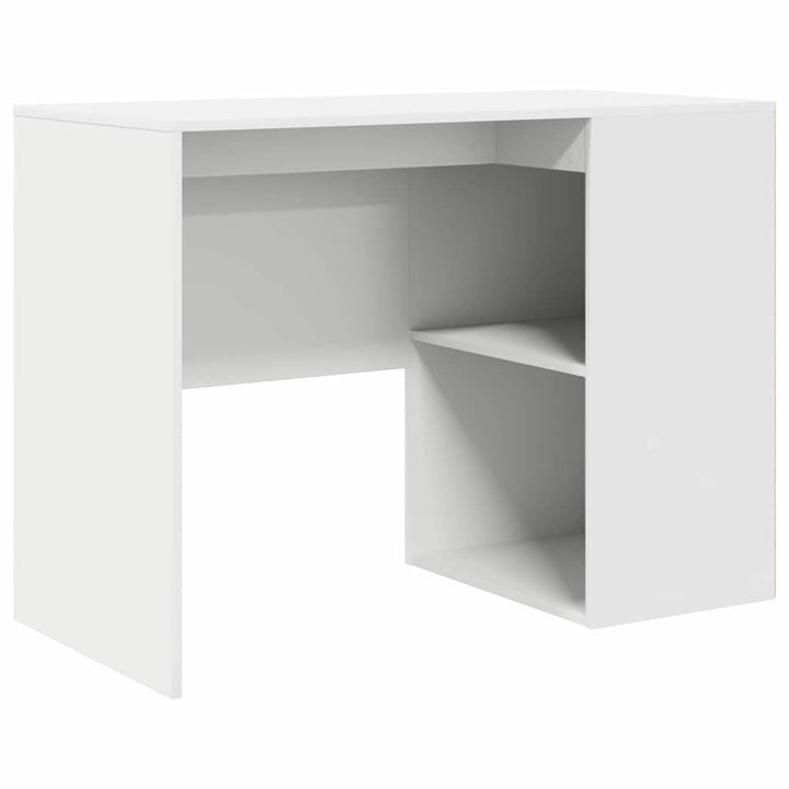 Hjørneskrivebord med dør Hvid 102 x 50 x 75 cm Konstrueret træ