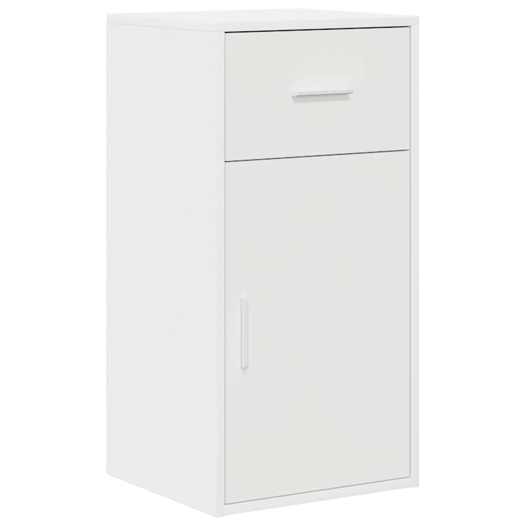 Hjørneskrivebord med dør Hvid 102 x 50 x 75 cm Konstrueret træ
