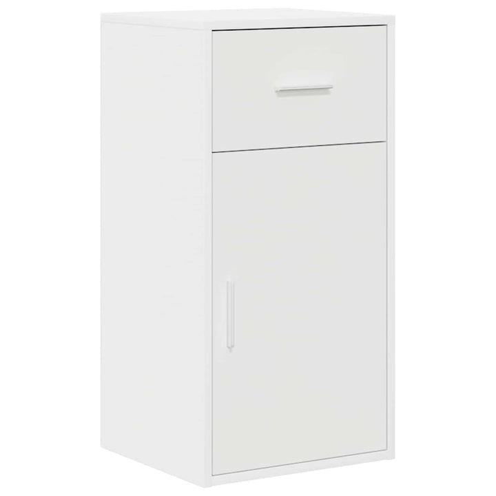 Hjørneskrivebord med dør Hvid 102 x 50 x 75 cm Konstrueret træ