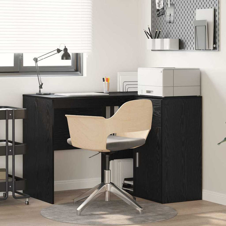 Hjørneskrivebord Sort eg 102 x 50 x 75 cm Konstrueret træ