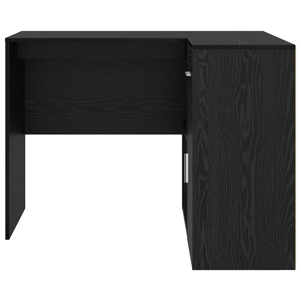 Hjørneskrivebord Sort eg 102 x 50 x 75 cm Konstrueret træ