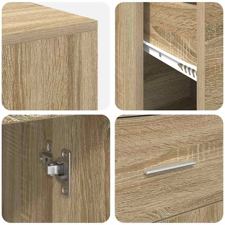 Hjørneskrivebord Sonoma eg 102 x 50 x 75 cm Konstrueret træ