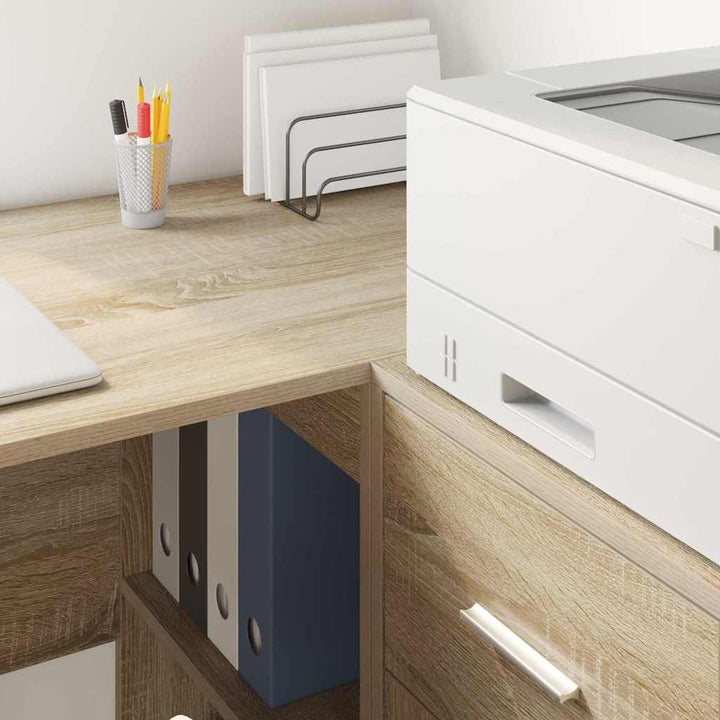 Hjørneskrivebord Sonoma eg 102 x 50 x 75 cm Konstrueret træ