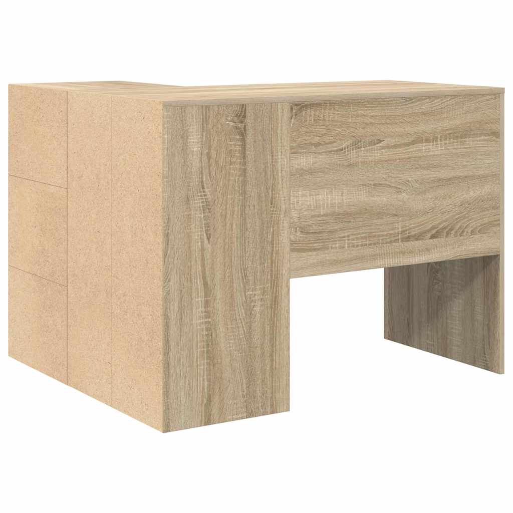 Hjørneskrivebord Sonoma eg 102 x 50 x 75 cm Konstrueret træ
