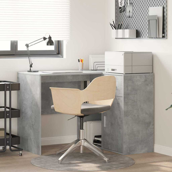 Hjørneskrivebord Beton Grå 102 x 50 x 75 cm Konstrueret træ