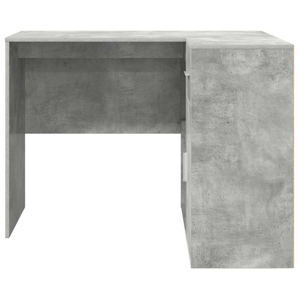 Hjørneskrivebord Beton Grå 102 x 50 x 75 cm Konstrueret træ