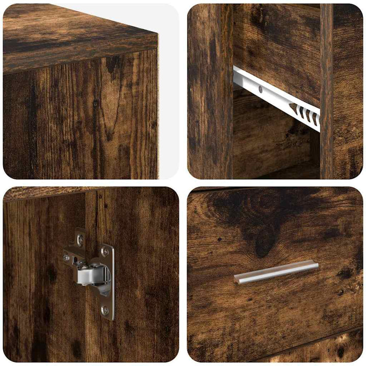 Hjørneskrivebord Røget eg 102 x 50 x 75 cm Konstrueret træ