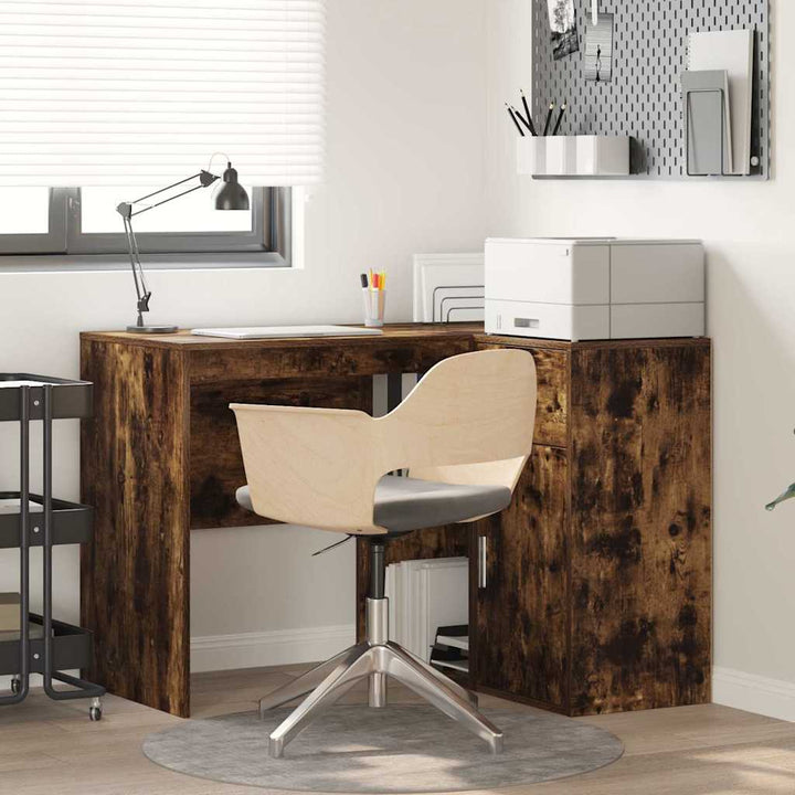 Hjørneskrivebord Røget eg 102 x 50 x 75 cm Konstrueret træ