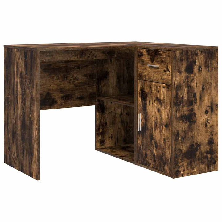 Hjørneskrivebord Røget eg 102 x 50 x 75 cm Konstrueret træ