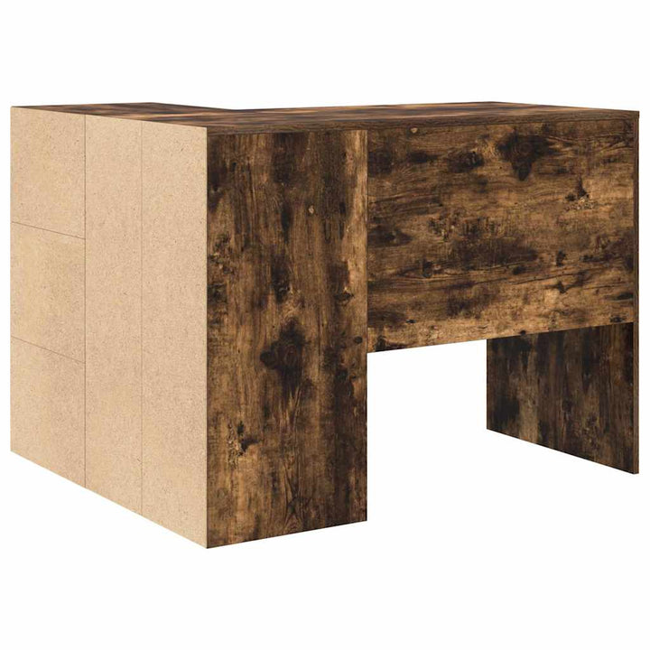 Hjørneskrivebord Røget eg 102 x 50 x 75 cm Konstrueret træ