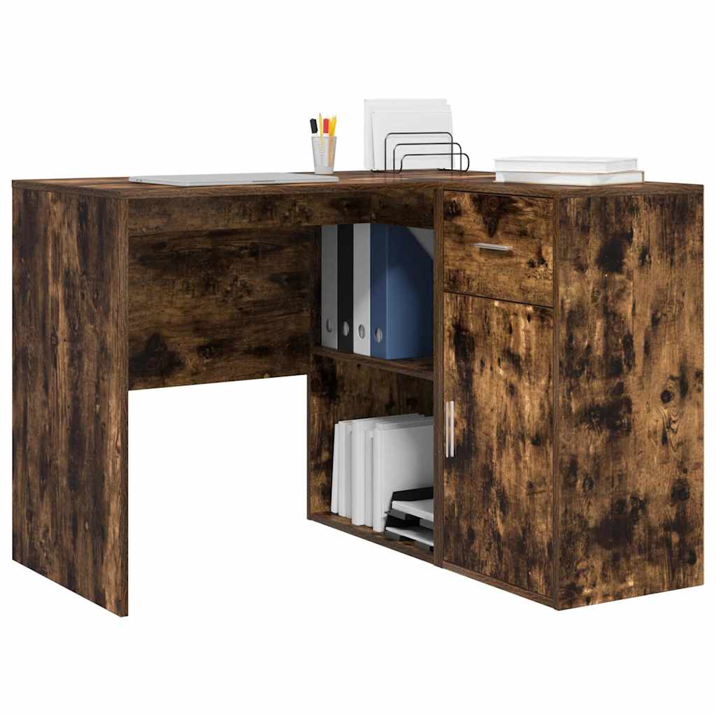 Hjørneskrivebord Røget eg 102 x 50 x 75 cm Konstrueret træ