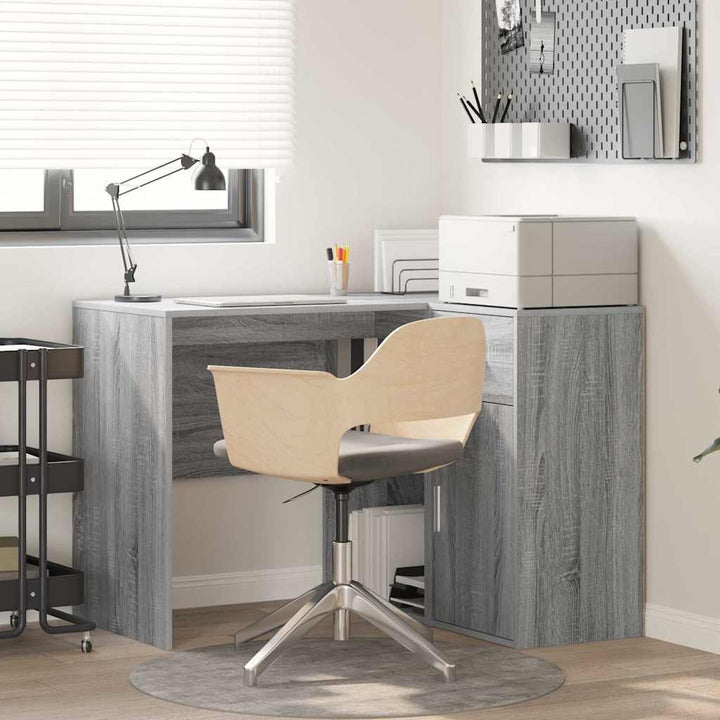 Hjørneskrivebord Grå sonoma-eg 102 x 50 x 75 cm Konstrueret træ