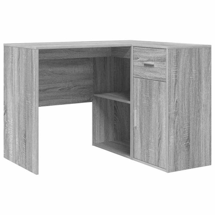 Hjørneskrivebord Grå sonoma-eg 102 x 50 x 75 cm Konstrueret træ
