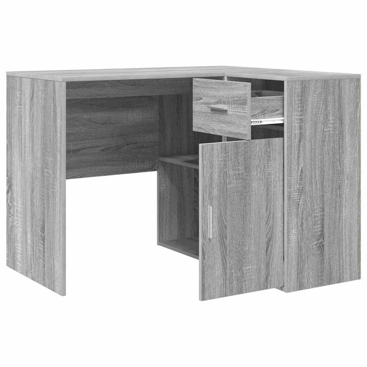 Hjørneskrivebord Grå sonoma-eg 102 x 50 x 75 cm Konstrueret træ