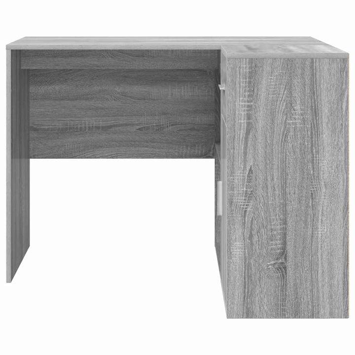 Hjørneskrivebord Grå sonoma-eg 102 x 50 x 75 cm Konstrueret træ