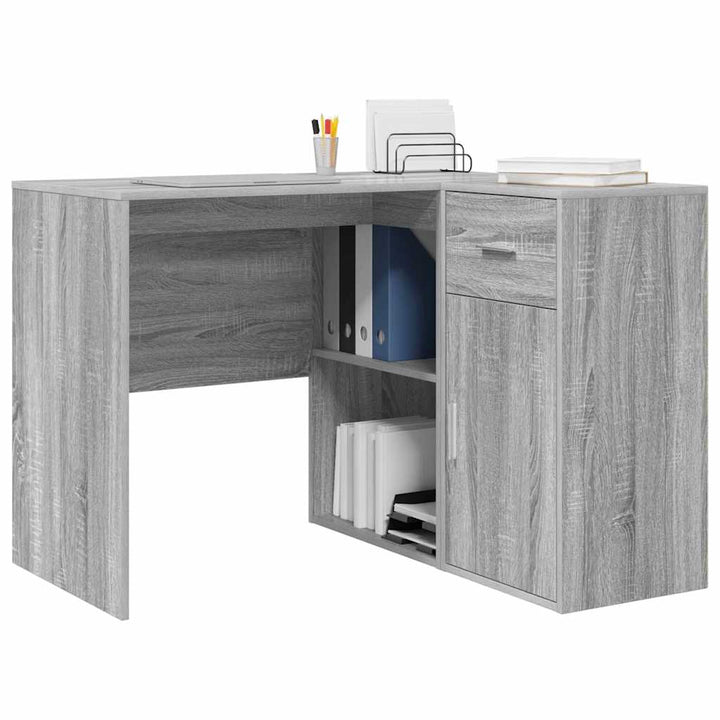 Hjørneskrivebord Grå sonoma-eg 102 x 50 x 75 cm Konstrueret træ
