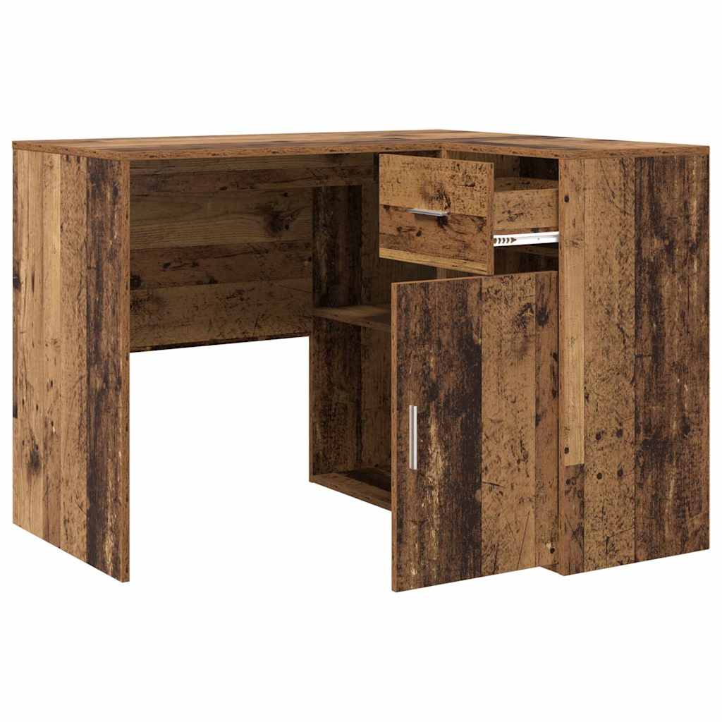Hjørneskrivebord Gammelt træ 102 x 50 x 75 cm Konstrueret træ