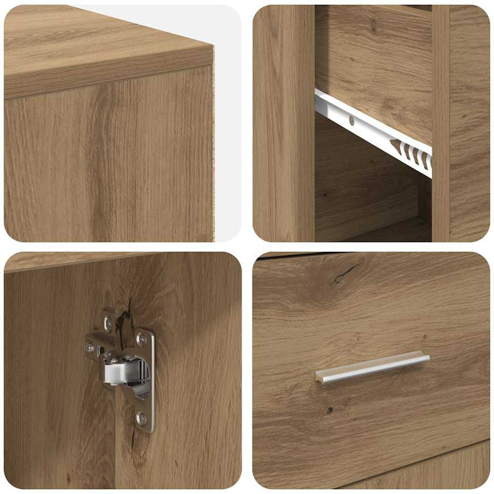 Hjørneskrivebord artisan eg 102 x 50 x 75 cm Konstrueret træ