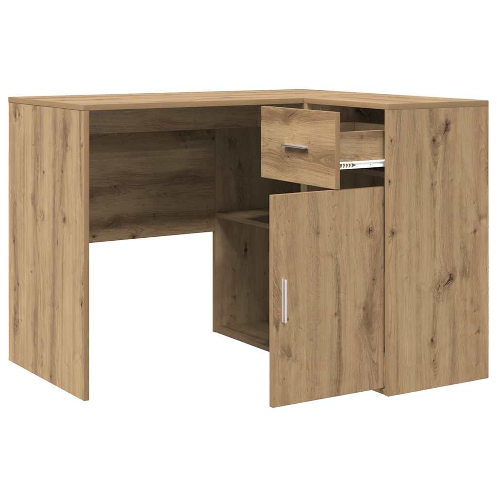 Hjørneskrivebord artisan eg 102 x 50 x 75 cm Konstrueret træ