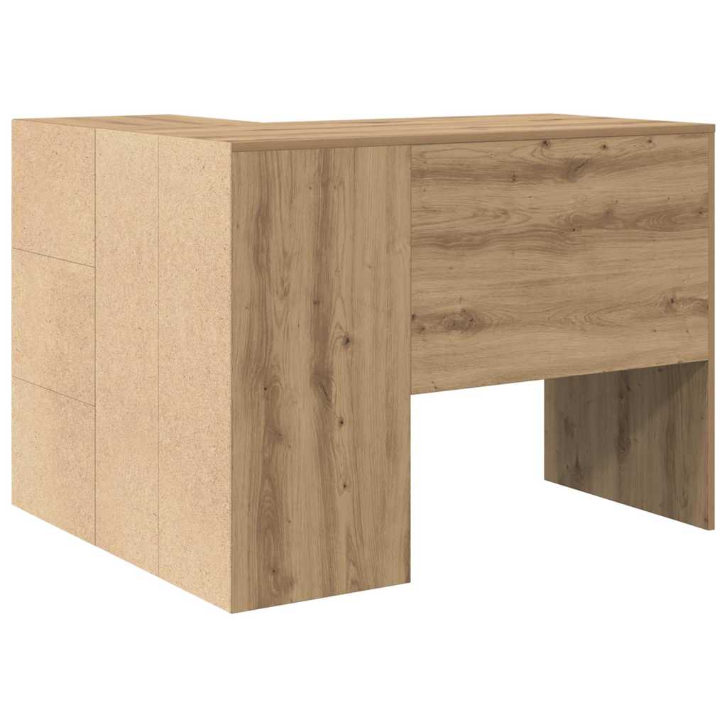 Hjørneskrivebord artisan eg 102 x 50 x 75 cm Konstrueret træ