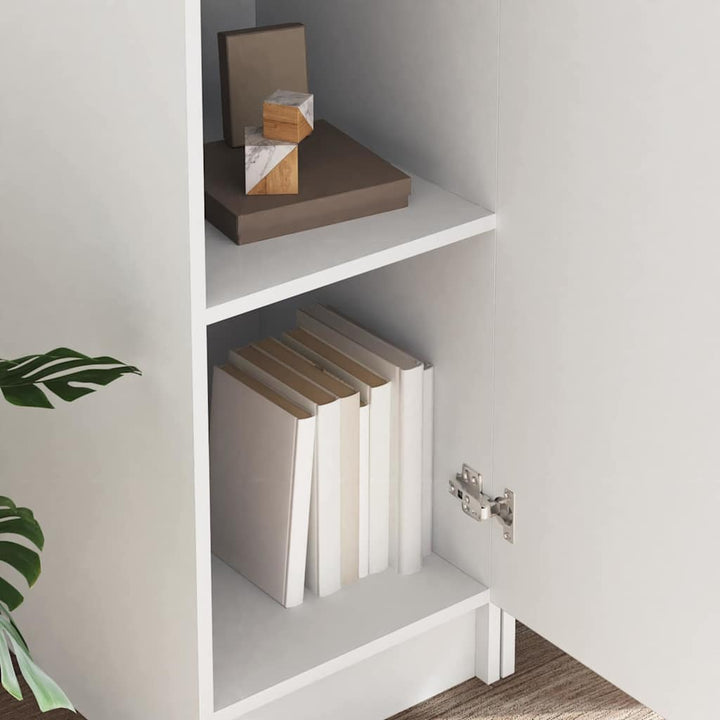 Skrivebord med opbevaring 2 pcs Hvid 78,5 x 37 x 154,5 cm
